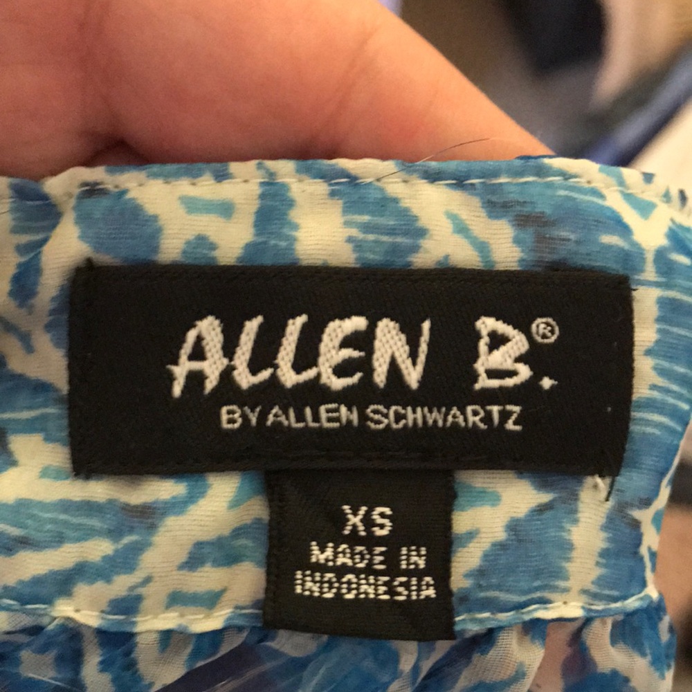 Allen B. Semi Sheer Blouse With Flutter Sleeves - image 5